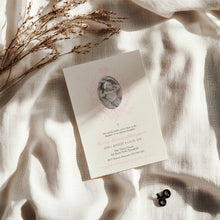 Load image into Gallery viewer, 0501 pink photo baptism invitation template