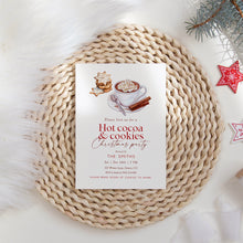 Load image into Gallery viewer, 2033 Hot Cocoa & Cookie Kids Christmas Party Invitation , Editable Digital Download for Holiday Fun
