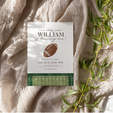 Load image into Gallery viewer, 0325 American Football It's a game time 1st Birthday Invitation Template, Editable Digital Download