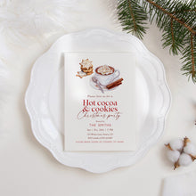 Load image into Gallery viewer, 2033 Hot Cocoa & Cookie Kids Christmas Party Invitation , Editable Digital Download for Holiday Fun