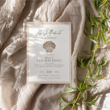 Load image into Gallery viewer, 0309 seashell birthday invitation