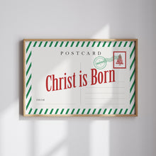 Load image into Gallery viewer, Christ is Born Vintage Postcard Art Print 13-227
