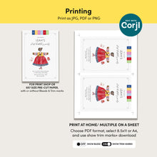 Load image into Gallery viewer, Editable Korean Baby Girl's First birthday birthday template 0302