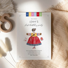 Load image into Gallery viewer, Editable Korean Baby Girl's First birthday birthday template 0302