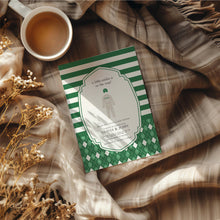 Load image into Gallery viewer, Green golf caddie baby shower party invitation template 0209