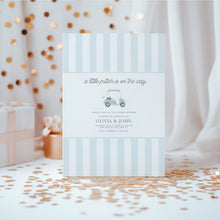 Load image into Gallery viewer, Editable Light Blue Golf cart Baby Shower Invitation, Digital Boys Baby Shower invitation Template, modern baby shower, digital download 0205
