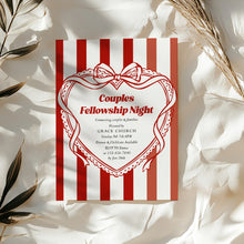 Load image into Gallery viewer, Couples Fellowship Night Invitation Church Family Dinner Christian Event Invite 0807