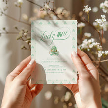 Load image into Gallery viewer, 0804 Lucky One St Patrick 1st Birthday Invite, Digital Download