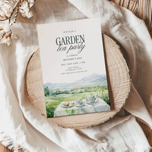 Load image into Gallery viewer, Mother’s Day Garden Tea Party Invitation Elegant Brunch Editable Template 0806