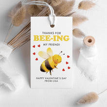 Load image into Gallery viewer, 08012 Thanks for Bee-ing My Friend Valentine Gift Tag Template, Digital Download