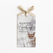 Load image into Gallery viewer, 2027 Winter Wonderland Animal Christmas Favor Tag Template, Editable Holiday Gift Tag, Printable Party Thank You Tag
