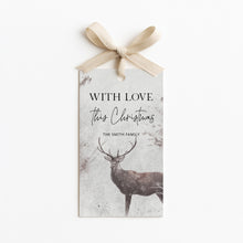 Load image into Gallery viewer, 2027 Winter Wonderland Animal Christmas Favor Tag Template, Editable Holiday Gift Tag, Printable Party Thank You Tag
