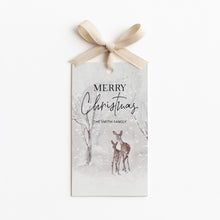 Load image into Gallery viewer, 2027 Winter Wonderland Animal Christmas Favor Tag Template, Editable Holiday Gift Tag, Printable Party Thank You Tag