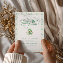 Load image into Gallery viewer, 0804 Lucky One St Patrick 1st Birthday Invite, Digital Download