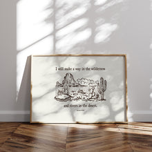 Load image into Gallery viewer, Western I will make a way bible verse art print