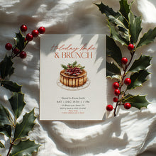 Load image into Gallery viewer, 2033 Christmas Brunch Invite, Friendsmas Bake & Brunch Party, Editable Digital Download