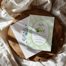 Load image into Gallery viewer, 0317 green little apple birthday invitation