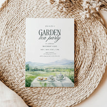 Load image into Gallery viewer, Mother’s Day Garden Tea Party Invitation Elegant Brunch Editable Template 0806