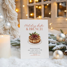 Load image into Gallery viewer, 2033 Christmas Brunch Invite, Friendsmas Bake & Brunch Party, Editable Digital Download