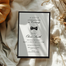 Load image into Gallery viewer, 2021 modern little gentle man baby shower invite