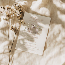 Load image into Gallery viewer, 2025 neutral little pumpkin fall baby shower invitation template