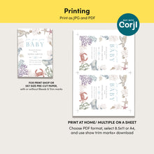 Load image into Gallery viewer, Animal Baby Shower Invitation, Sea You Soon Summer Editable Template 2045