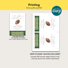 Load image into Gallery viewer, 2032 Touchdown Football Sports Baby Boy Shower Invite, Editable Template, Digital Download