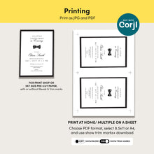 Load image into Gallery viewer, 2021 modern little gentle man baby shower invite