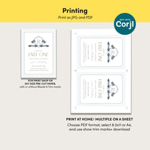 Load image into Gallery viewer, Fast One Blue Monogram Crest 1st Birthday Invitation Editable, Boys Birthday 0330