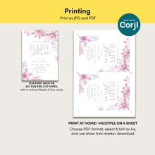 Load image into Gallery viewer, 2024 pink snowflake winter wonderland invitation template