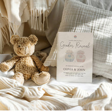 Load image into Gallery viewer, 0202 Pastel Money pocket Korean Gender reveal invitation 1