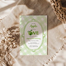 Load image into Gallery viewer, 0317 green little apple birthday invitation