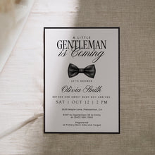 Load image into Gallery viewer, 2021 modern little gentle man baby shower invite