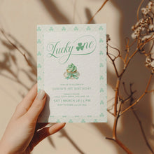Load image into Gallery viewer, 0804 Lucky One St Patrick 1st Birthday Invite, Digital Download