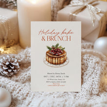 Load image into Gallery viewer, 2033 Christmas Brunch Invite, Friendsmas Bake & Brunch Party, Editable Digital Download