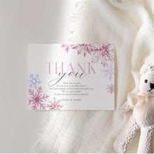 Load image into Gallery viewer, Pink Snowflake Winter Baby Shower Invitation Set, Christmas Baby Shower Mini Bundle Printable, Holiday Baby Shower Invite Diaper Raffle Books for Baby 2024