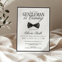 Load image into Gallery viewer, 2021 modern little gentle man baby shower invite