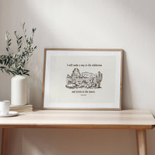 Load image into Gallery viewer, Western I will make a way bible verse art print