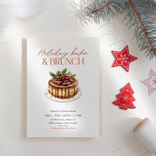 Load image into Gallery viewer, 2033 Christmas Brunch Invite, Friendsmas Bake & Brunch Party, Editable Digital Download