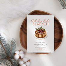 Load image into Gallery viewer, 2033 Christmas Brunch Invite, Friendsmas Bake & Brunch Party, Editable Digital Download