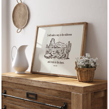 Load image into Gallery viewer, Western I will make a way bible verse art print