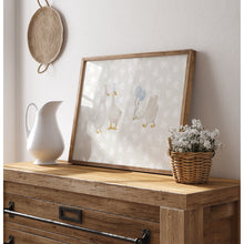 Load image into Gallery viewer, Watercolor whimsical silly goose art print 07-276