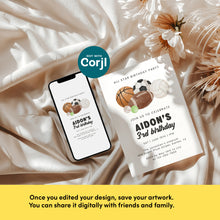 Load image into Gallery viewer, All Star Sports Birthday Invitation for Boys Multi-Sports Balls Party Invite Watercolor Template 0334