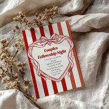 Load image into Gallery viewer, Couples Fellowship Night Invitation Church Family Dinner Christian Event Invite 0807
