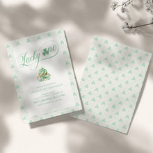 Load image into Gallery viewer, 0804 Lucky One St Patrick 1st Birthday Invite, Digital Download