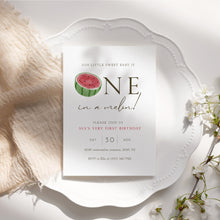 Load image into Gallery viewer, 0309 watermelon birthday invitation template