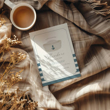 Load image into Gallery viewer, 0307 Navy Sailor hat birthday invitation