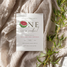 Load image into Gallery viewer, 0309 watermelon birthday invitation template