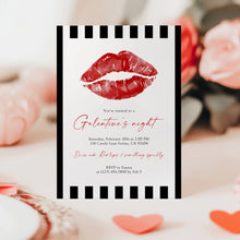 Load image into Gallery viewer, 0801 Galentine Night Out Party Invite, Valentines ladies Party, Editable Template, Digital Download