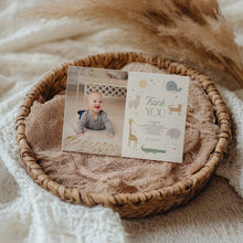 Load image into Gallery viewer, 0306 boho animal birthday Thank you card